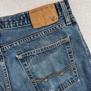 American Eagle Low Rise Boot Jeans Men 31x30 (fits 32x26 hemmed) Medium Wash Y2K
